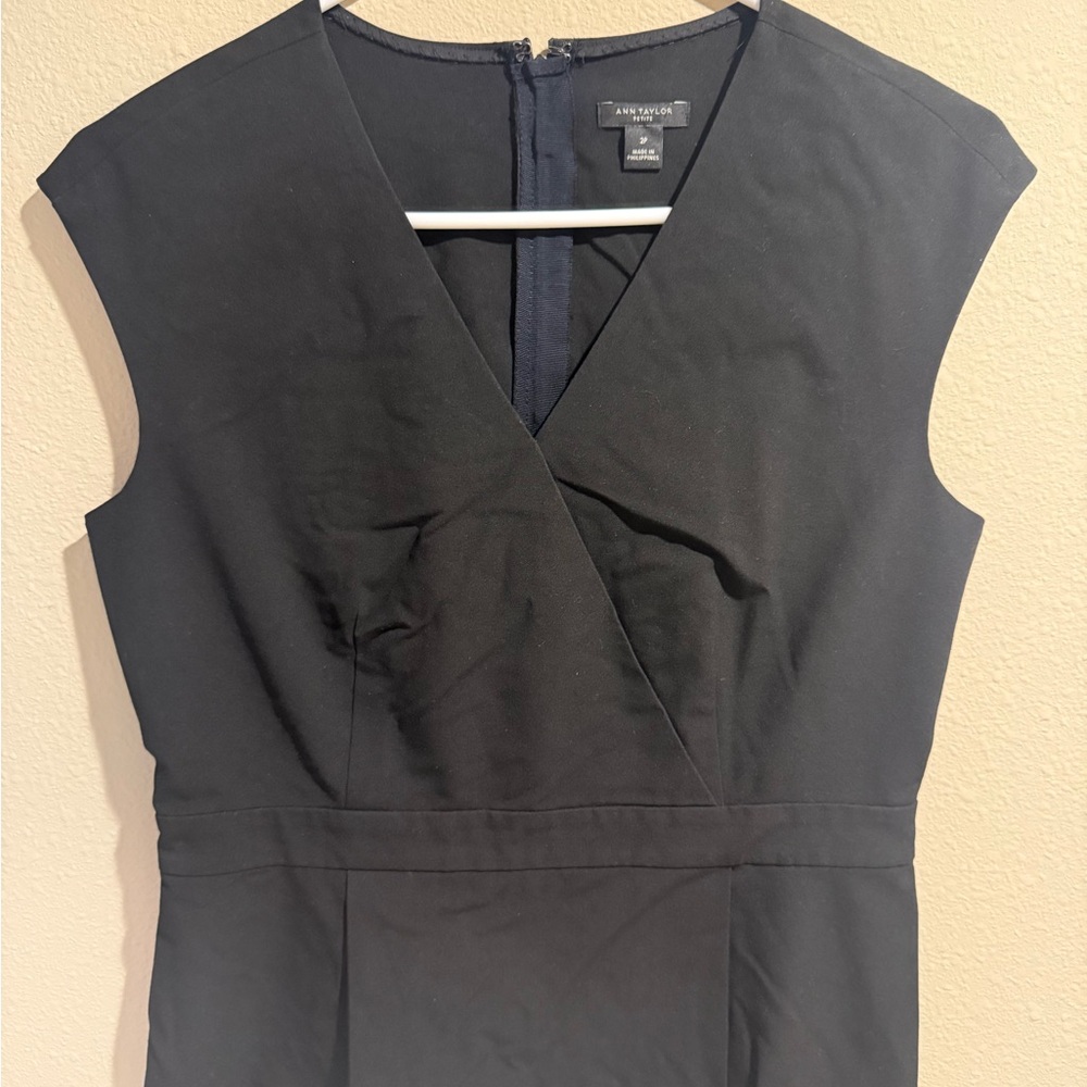 Ann Taylor Black Peplum Suiting Top 2P